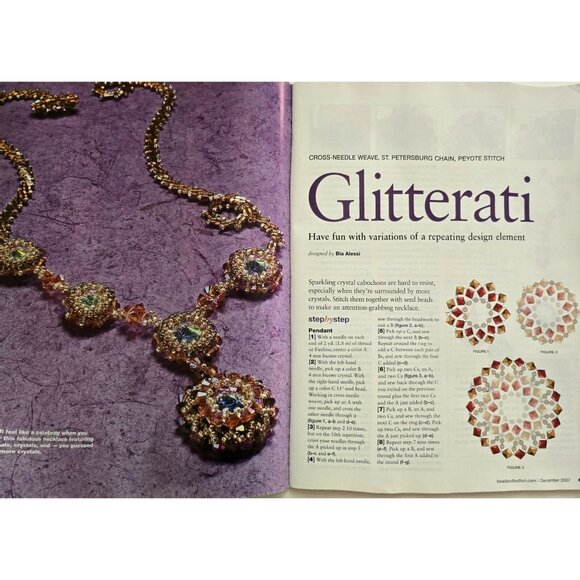 Bead And Button Magazine December 2007 Stitch A Dazzling Crystal Necklace - Picture 9 of 16